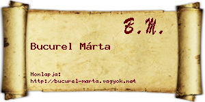 Bucurel Márta névjegykártya